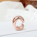 Abalorio de letra C en oro rosa para la creación de pulseras y joyería personalizada - Letra C / Rosa oro