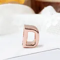 Abalorio de letra D mayúscula 3D en oro rosa para pulseras de joyería DIY - Letra D / Rosa oro