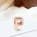 Abalorio letra P de oro rosa DIY para creación de pulseras y joyería personalizada - Letra P / Rosa oro