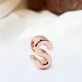 Abalorio letra S en oro rosa para pulseras DIY y creación de joyería personalizada - Letra S / Rosa oro