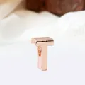 Abalorio de letra T mayúscula en oro rosa pulido para pulseras personalizadas de DIY - Letra T / Rosa oro