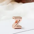 Accesorio de cuenta alfabeto Z en oro rosa para creación de joyas personalizadas - Letra Z / Rosa oro