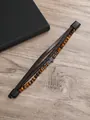 Bracciale multistrato da uomo con perline in occhio di tigre e ciondolo a croce - Occhio di Tigre / Marrone