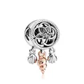 Marine charm with S925 silver dreamcatcher shell and starfish pendant design - Dreamcatcher Ocean Mix Pendant (M11-55)
