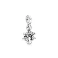 Polished silver Tree of Life charm pendant with sparkling crystals for DIY bracelets - My Tree of Life