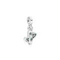 Exquisite cactus charm in S925 silver with green gemstones for DIY bracelets - My Cute Cactus