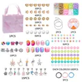 Kit de joyería DIY con cuentas de arcilla rosa y letras luminosas en bolsa de regalo - Kit Caja de Regalo Tipo Cajón (Letras luminosas)