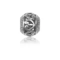 Vintage hollow heart charm bead in retro silver finish for DIY bracelet making - Hollow Heart Pattern (B3/HA:4352)