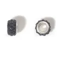 Par de cuentas de arcilla y cristal negro con agujeros grandes para pulseras - Cuentas de agujero grande con engaste pavé (13965) / 1 Pieza / Negro