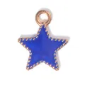Pendentif étoile de mer bleue avec finition émail doré pour création de bijoux - Pendentif Étoile / Bleu royal