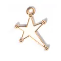 Pendentif étoile doré avec émail blanc et pointes à perles pour la création de bijoux - Pendentif Étoile / Blanc