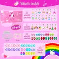 83-delige eenhoorn thema sieraden maken set voor kinderen met armbanden en kettingen - Roze