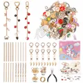 Kit de création de bracelets avec boîte licorne rose et breloques métalliques - Licorne Rose