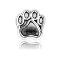 Perle de charme patte de chien en argent antique pour création de bijoux personnalisés - Forme de Patte de Chat