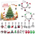 Detailreiches Weihnachts-DIY-Armbandset mit bunten Emaille-Perlen und festlichen Anhängern - M-24 Stil (Mit Weihnachtsbaum)