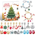 Weihnachts-Bastelset für Armbänder mit festlichen Anhängern und dekorativer Geschenkbox - Glocken Stil (Mit Weihnachtsbaum)