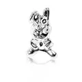 Pendentif lapin en alliage argenté avec finition antique pour bracelets DIY - Lapin