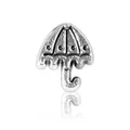 Perle de charme parapluie en argent antique gravée pour bracelets à breloques DIY - Forme Parapluie