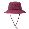 Λεπτομέρεια μπορντό vintage καπέλο bucket με ρυθμιζόμενο λουράκι και μεταλλικές οπές - M (56-58cm) / Μπορντό