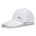 Detail of white sport baseball cap featuring breathable mesh and K SPORT silver embroidery - M (56-58cm) / White