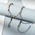 Collar de cuentas de acrílico de colores bohemio con cierre de langosta y extensión - Multicolor