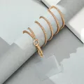 Minimalistische roségouden metalen telefoonketting met transparant opzetstukje en veersluiting - Gouden Tarweketting (ML170-B) / Goud