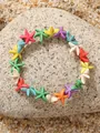 Kleurrijke zeester kraal elastische armband op strandkiezel voor zomerse oceaanstijl - Veelkleurige Zeester Kralen Stijl