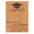Gold graduation cap pendant necklace with sparkling rhinestones on gift card packaging - Doctor Hat