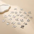 Set van 26 roestvrijstalen letterhangers met vlinderontwerp voor DIY sieraden maken - Letter A
