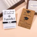 Coffret cadeau de diplôme avec bracelet boussole et épingle en émail chapeau doctoral - Ensemble