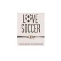 Handmade soccer charm braided bracelet on a personalized wish card for football lovers - Soccer Wish Card Style (Style 3) / Black & White Soccer