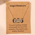 Gold angel number 666 necklace with sparkling crystals on a branded display card - Style 666