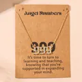 Golden 999 angel number necklace with sparkling white zircons on minimalist chain - Style 999