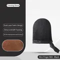 Mini black self-tanning mitt with soft velvet flocking and waterproof PE inner lining - Finger Sleeves / Black