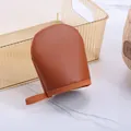 Brown mini tanning glove with lychee texture and hanging loop for sunless lotion - Upgraded Mini Finger Mitt / Brown