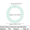 Mintgrüner 5,5 cm TPU Spiral-Haargummi mit flexiblem und federähnlichem Design - Vierfarbiges Armband Blau