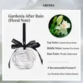 Scented camellia plaster diffuser in Rain Gardenia with black ribbon for closet and car - Gardenia