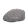 Vista dettagliata del cappello in maglia grigia con trama traspirante a rete - 58cm / Grigio