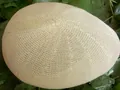Berretto a rete beige crema traspirante per la protezione solare con trama a maglia - 58cm / Bianco Sporco