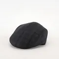 Winter Schiebermütze für Herren mit Ohrenschutz und warmem Fleece-Futter in Dunkelgrau - M (56-58cm) / Große Gitterfarbe
