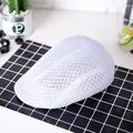Light gray breathable mesh flat cap for summer outdoor wear with sun protection - White