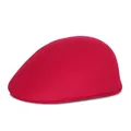 Vibrant red wool felt newsboy cap with a streamlined design for winter warmth - M / Red