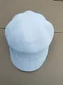 White woven breathable newsboy cap for women with hollow mesh and short brim design - M (56-58cm) / White