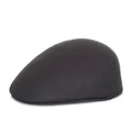 Minimalist dark grey wool flat cap with a streamlined design for men and women - M / Gray