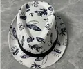 Cappello fedora in paglia bianca da uomo con stampe tropicali surf per l'estate al mare - Bianco Stampa Floreale