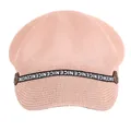 Cappello newsboy rosa vintage da donna con fascia 'NICE' e bottoni in bronzo - M(56-58cm) / Rosa Antico