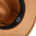 Brown wool felt fedora hat size 57cm with 100% polyester interior sweatband - Dark Khaki