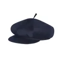Classic dark blue wool blend newsboy cap for men featuring a warm thick octagonal design - 56cm / Octagon Style / Navy Blue