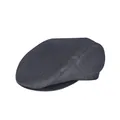 Classic dark grey wool-like newsboy cap with premium texture and refined stitching - 56cm / Ivy Cap Style / Grey Plaid