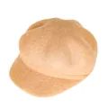 Classic camel wool blend newsboy cap for women featuring a minimalist octagonal design - Octagonal Cap/Newsboy Cap / Camel